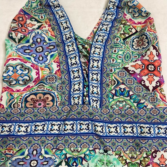 Nanette Leapore Positano Italian print one piece swimsuit. Size small - Picture 5 of 12